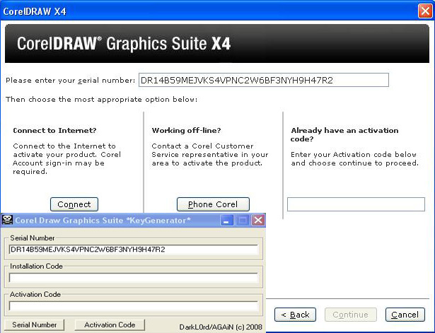 corel draw x4 serial key